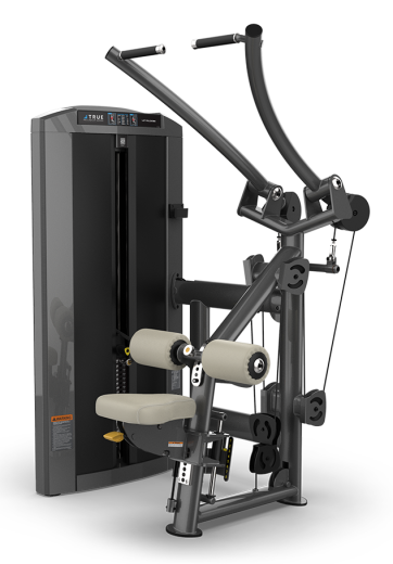 Верхняя тяга с независимыми рычагами, стек 145 кг. True SPL-1100HP