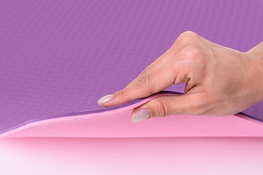 Коврик для йоги и фитнеса Profi-Fit, 6 мм, Проф (фиолетовый-розовый) - фото 9