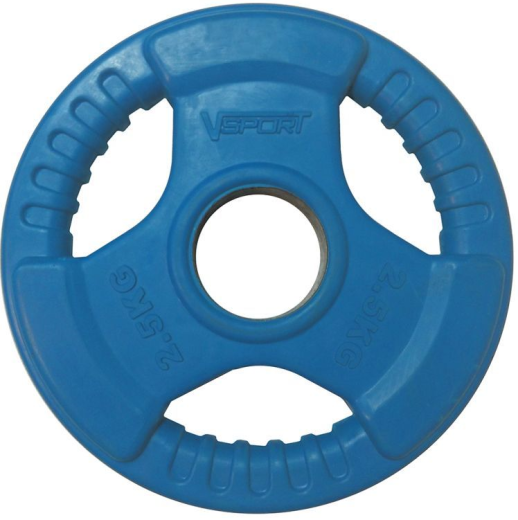 Диск «олимпийский» 2,5 кг, обрезиненный, цветной с ручкой