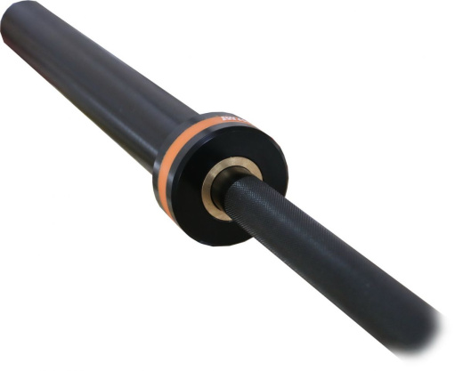 Гриф для штанги, D-50, L2200, гладкая втулка, до 500 кг, замки-пружины (Черный). Profi-Fit