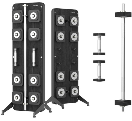 Набор для силовых тренировок: гантели и штанга со стойкой для хранения Xenjoy XD5s