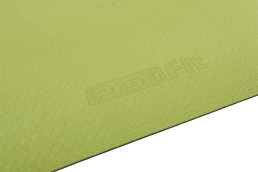 Коврик для йоги и фитнеса Profi-Fit, 6 мм, Проф (зеленый-серый) Коврик для йоги и фитнеса Profi-Fit, 6 мм, Проф (зеленый-серый)