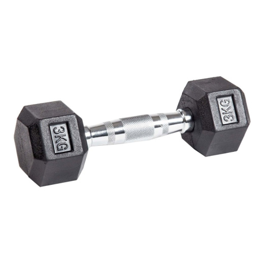 Гантель гексагональная обрезиненная ZSO, 3 кг - фото 1