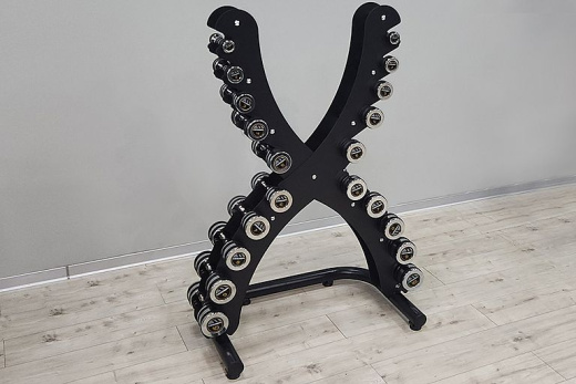 Стойка для хромированных гантелей X-образная Hasttings Digger HD71C1A