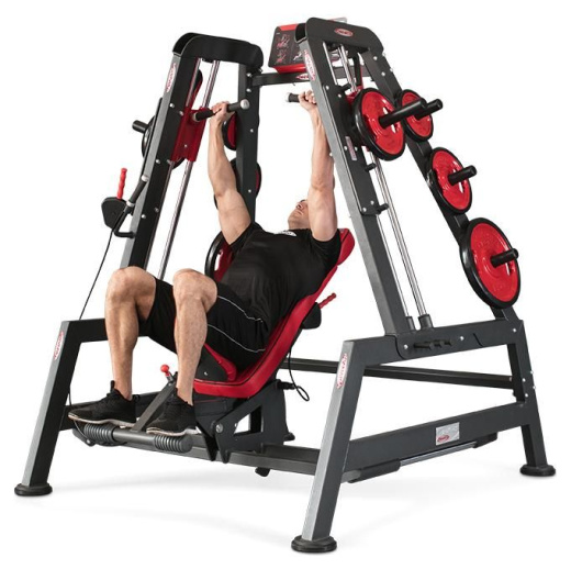 Силовая скамья для работы с гантелями  горизонтальная - положительная (Машина Смитта) Panatta 1HP122