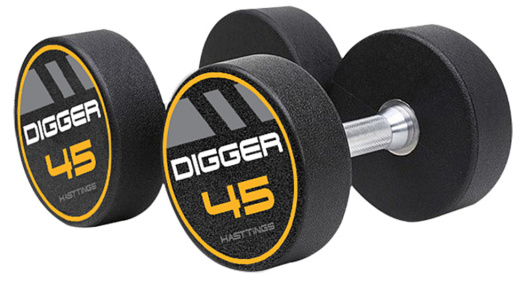 Комплект полиуретановых гантелей (10 пар) Hasttings Digger HD51D4C-27,5-50