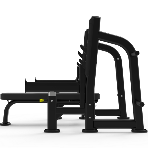 Олимпийская горизонтальная скамья для жима со страховочными упорами Impulse ITF8202+ITF8202OPT