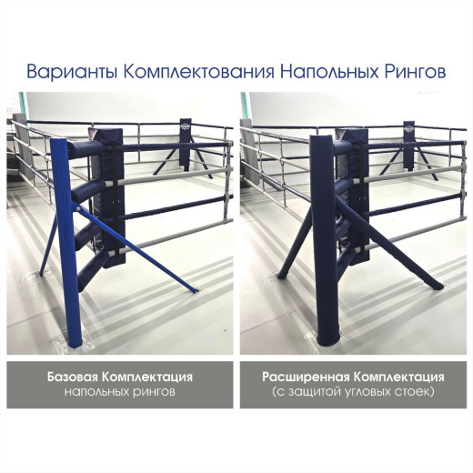 Ринг боксерский напольный на "упорах" Fighttech BR1 - фото 2