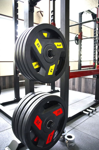 Олимпийский обрезиненный диск Aerofit 2,5 кг, черно-синий - фото 3
