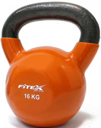 Гиря в виниловой оболочке Fitex Pro, 16 кг