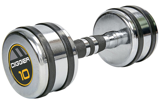 Комплект хромированных гантелей 10 пар от 1 до 10 кг Hasttings Digger HD51D5B-1-10 Комплект хромированных гантелей 10 пар от 1 до 10 кг Hasttings Digger HD51D5B-1-10