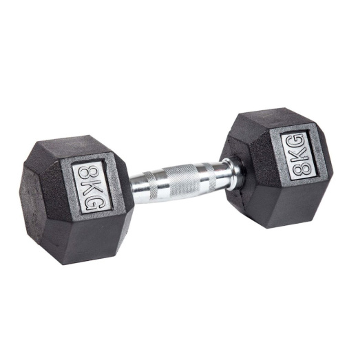 Гантель гексагональная обрезиненная ZSO, 8 кг