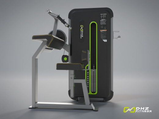 Трицепс-машина сидя, прямая парта. Стек 64 кг. DHZ A-3027 - фото 4