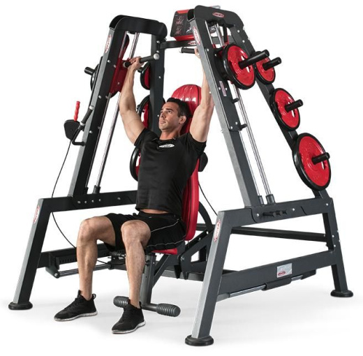 Силовая скамья для работы с гантелями  горизонтальная - положительная (Машина Смитта) Panatta 1HP122