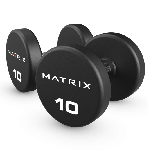 Набор гантелей с уретановым покрытием, 1-10 кг (шаг 1 кг), 10 пар Matrix MAC-URE-STUDB-S110 - фото 1