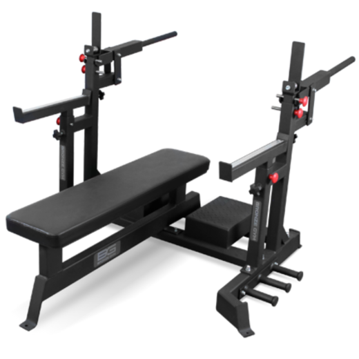 Скамья для жима пауэрлифтерская с механизмом подъёма штанги Bronze Gym AL-321