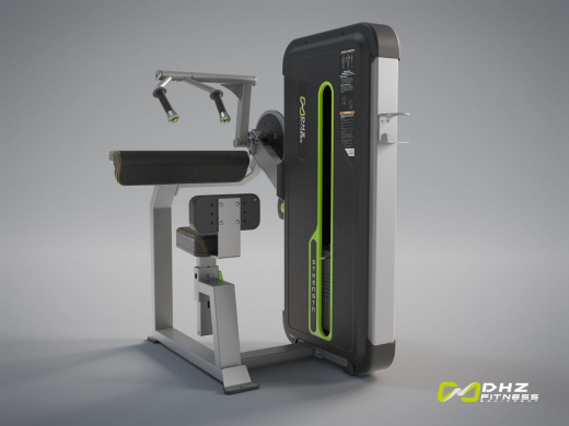 Трицепс-машина сидя, прямая парта. Стек 64 кг. DHZ A-3027 - фото 3