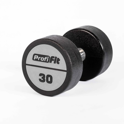 Гантельный ряд полиуретановый LEVEL (шаг 2,5 кг, 5 пар) 27,5-37,5 кг Profi-Fit