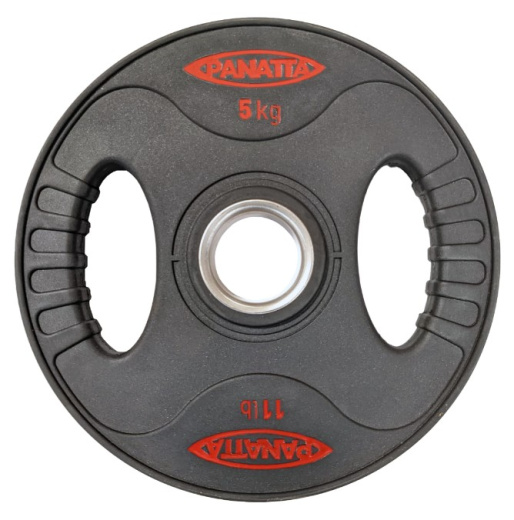 Диск с уретановым покрытием и хватами 5 кг. Panatta 1BP05