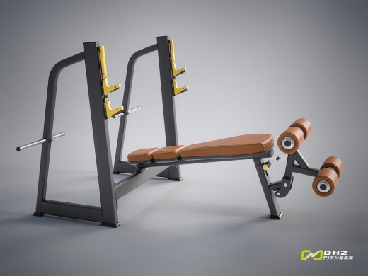 Скамья-стойка для жима под углом вниз DHZ E-1041В