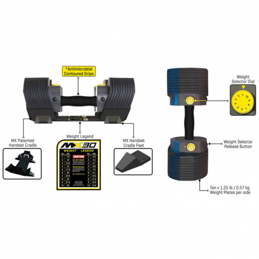 Набор гантелей FD Fitness MX Select MX-30 3,4-13,9 кг (2 шт) - фото 6
