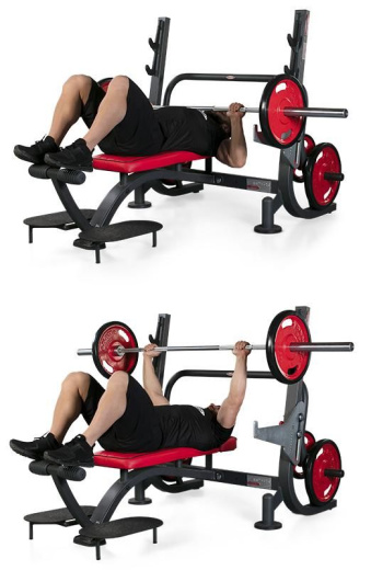 Олимпийская горизонтальная скамья (Super) Panatta 1HP203