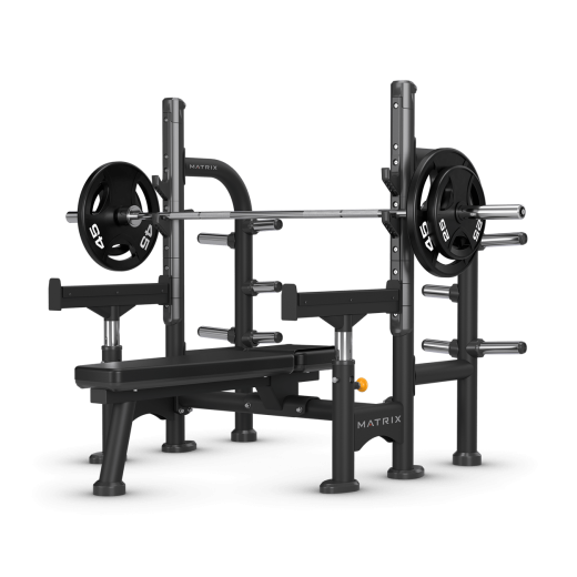 Скамья горизонтальная для жима со страховочными упорами Matrix Magnum MG-A78S