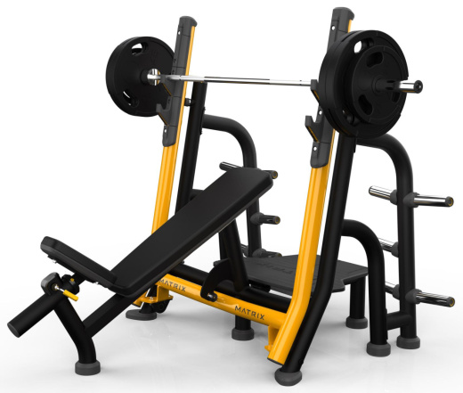 Скамья для жима с положительным наклоном с доводчиком Matrix Magnum A679