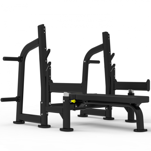 Олимпийская горизонтальная скамья для жима со страховочными упорами Impulse ITF8202+ITF8202OPT