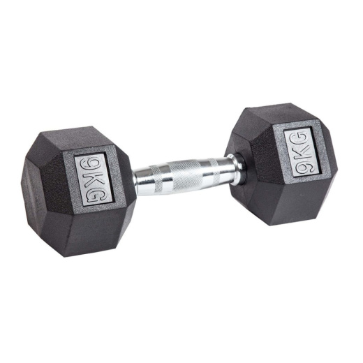 Гантель гексагональная обрезиненная ZSO, 9 кг
