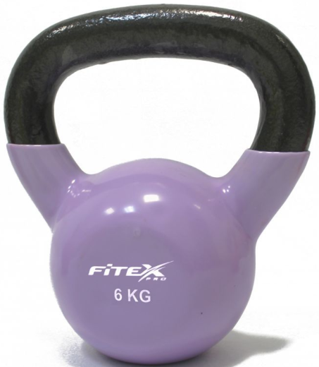 Гиря в виниловой оболочке Fitex Pro, 6 кг