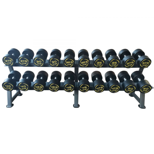 Гантельный ряд FTX-413.1 27,5 кг - 50 кг (10 пар), шаг 2,5 кг, со стойкой