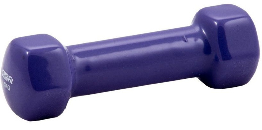 Гантель в виниловой оболочке Profi-Fit 0,5 кг, форма шестигранник, фиолетовый - фото 1