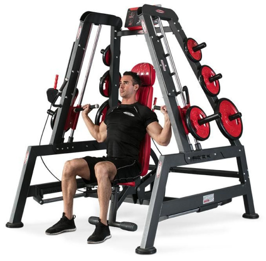 Силовая скамья для работы с гантелями  горизонтальная - положительная (Машина Смитта) Panatta 1HP122