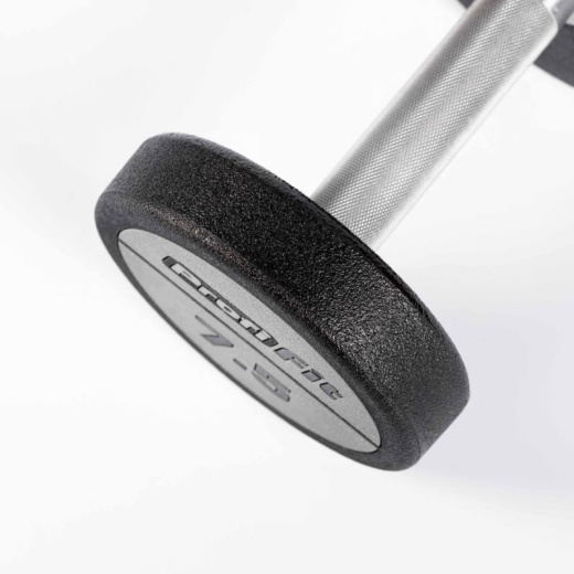 Гантельный ряд полиуретановый LEVEL (шаг 2,5 кг, 10 пар) 2,5-25 кг Profi-Fit