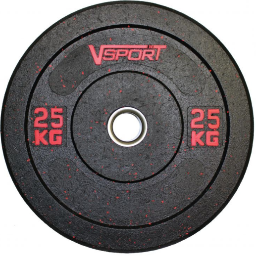 Диск бамперный черный V-Sport, 25 кг