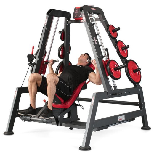 Силовая скамья для работы с гантелями  горизонтальная - положительная (Машина Смитта) Panatta 1HP122